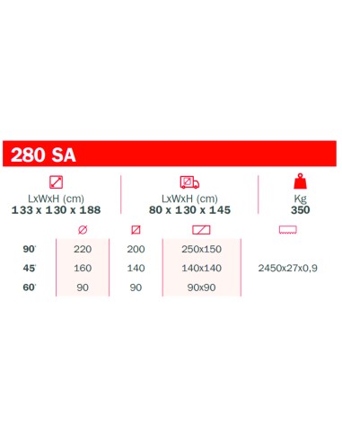 Segatrice semiautomatica - 280 SA