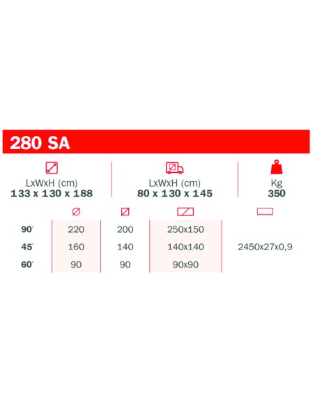 Segatrice semiautomatica - 280 SA