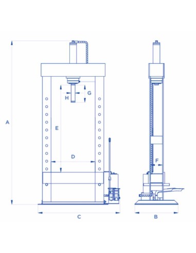 Pressa oleodinamica con pedale 10 Ton
