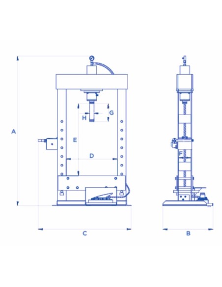Pressa oleodinamica pompa idropneumatica 30 Ton