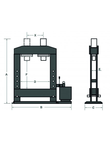 Pressa oleodinamica 70 Ton CILINDRO MOBILE