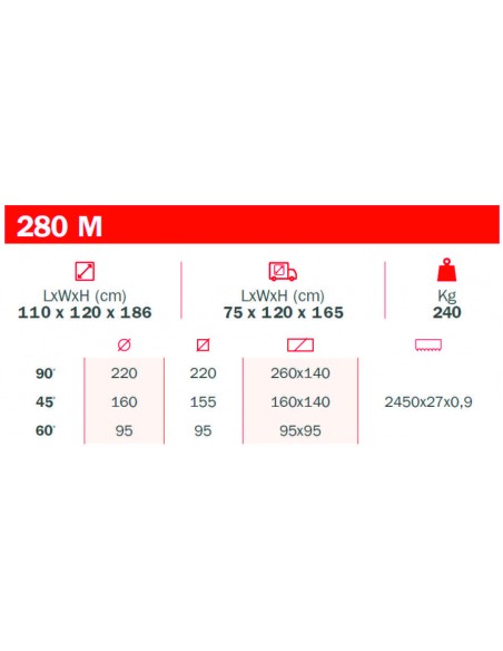 Segatrice manuale - 280 M