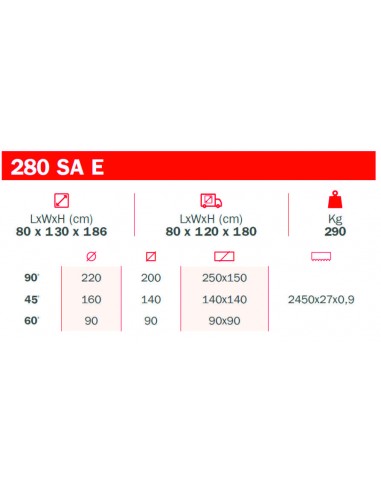Segatrice semiautomatica - 280 SA E